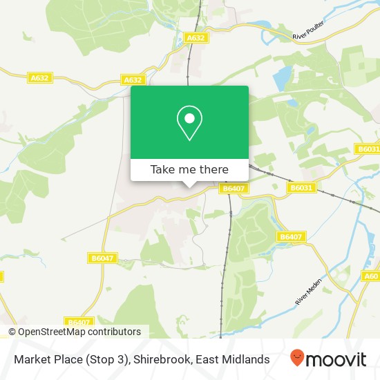 Market Place (Stop 3), Shirebrook map