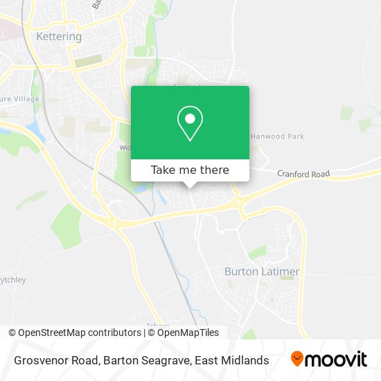 Grosvenor Road, Barton Seagrave map