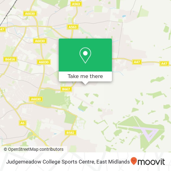 Judgemeadow College Sports Centre map