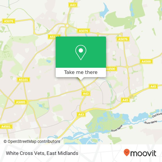 White Cross Vets map