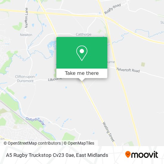 A5 Rugby Truckstop Cv23 0ae map