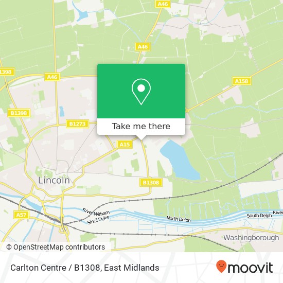 Carlton Centre / B1308 map