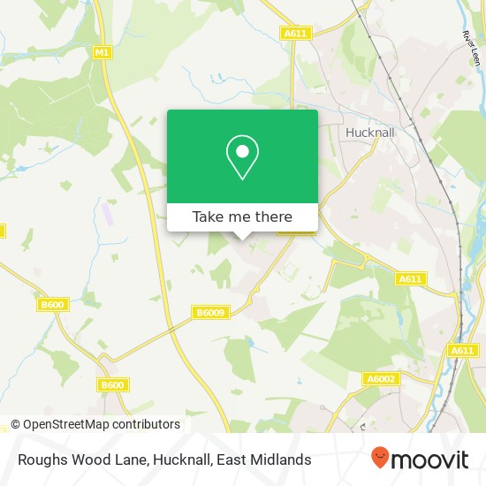 Roughs Wood Lane, Hucknall map
