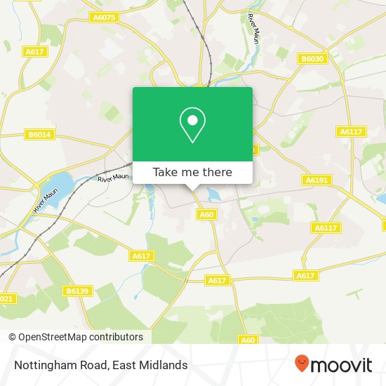 Nottingham Road map