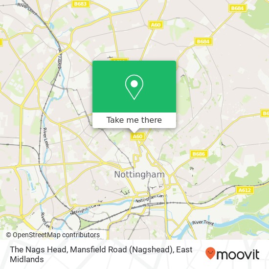 The Nags Head, Mansfield Road (Nagshead) map