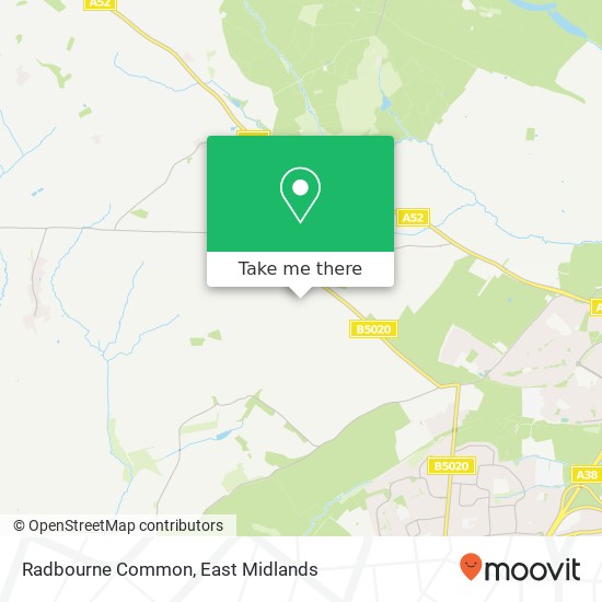Radbourne Common map