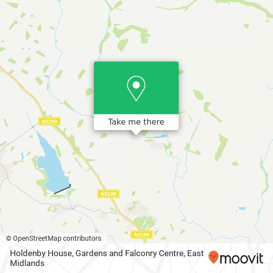 Holdenby House, Gardens and Falconry Centre map