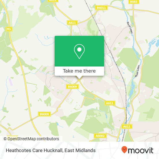 Heathcotes Care Hucknall map