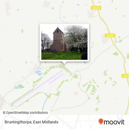 Bruntingthorpe map