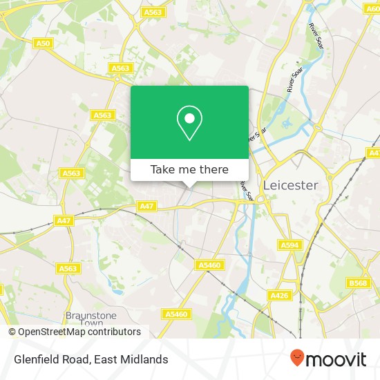 Glenfield Road map