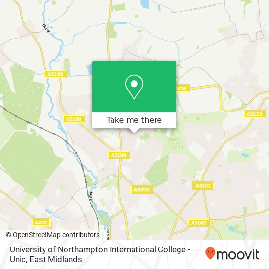 University of Northampton International College - Unic map