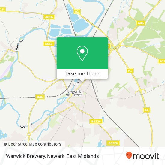 Warwick Brewery, Newark map