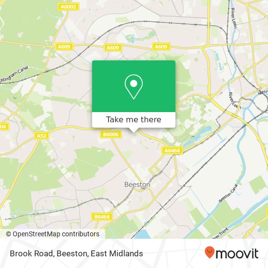 Brook Road, Beeston map