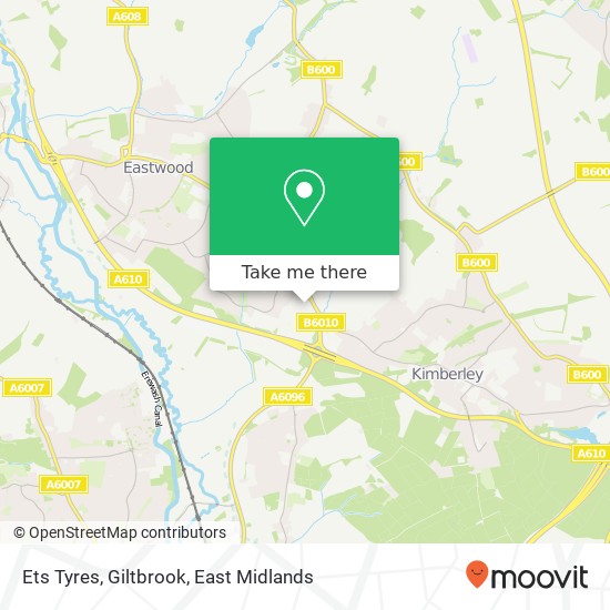 Ets Tyres, Giltbrook map