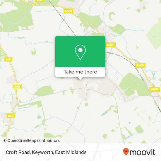 Croft Road, Keyworth map