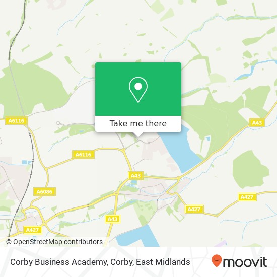 Corby Business Academy, Corby map
