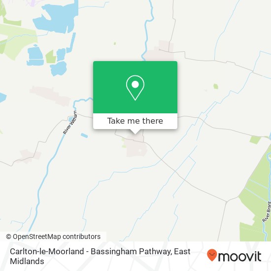 Carlton-le-Moorland - Bassingham Pathway map