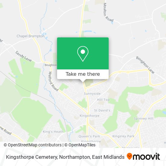 Kingsthorpe Cemetery, Northampton map