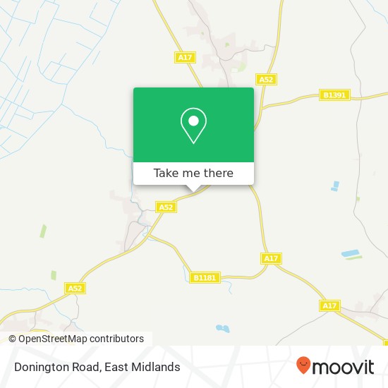 Donington Road map