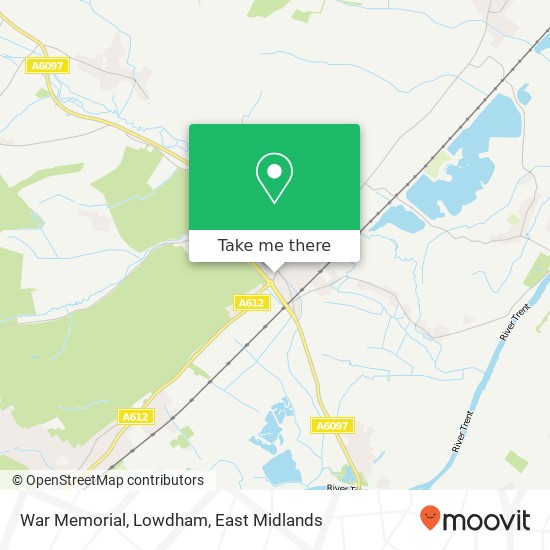 War Memorial, Lowdham map