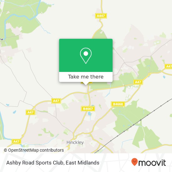 Ashby Road Sports Club map