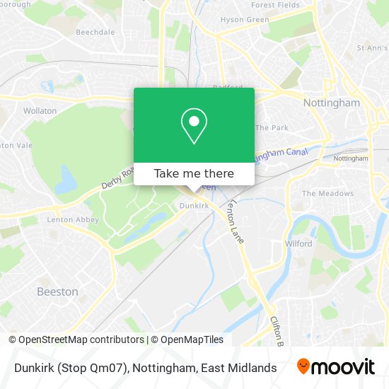 Dunkirk (Stop Qm07), Nottingham map