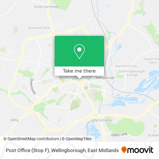 Post Office (Stop F), Wellingborough map