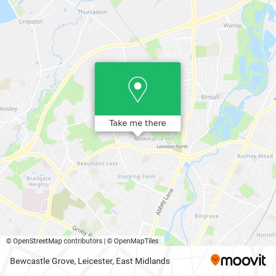 Bewcastle Grove, Leicester map