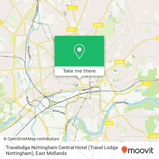 Travelodge Nottingham Central Hotel (Travel Lodge Nottingham) map
