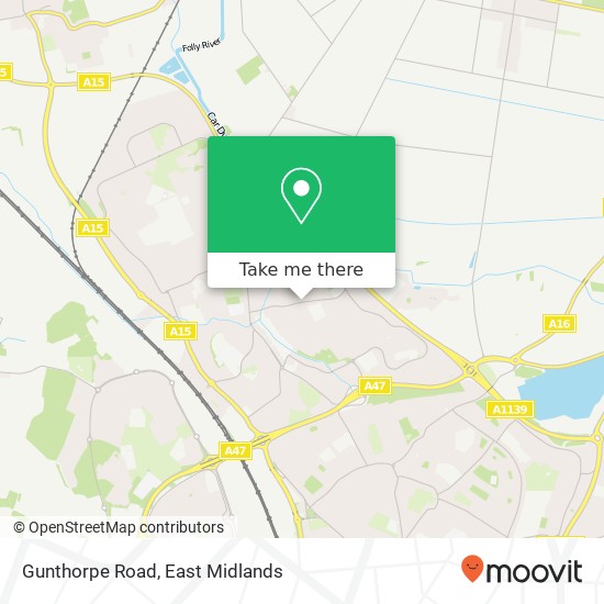 Gunthorpe Road map