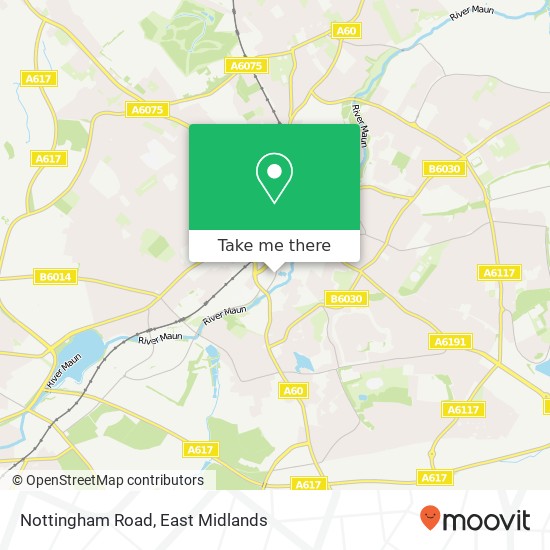 Nottingham Road map