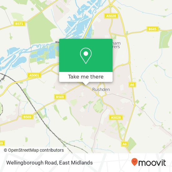 Wellingborough Road map