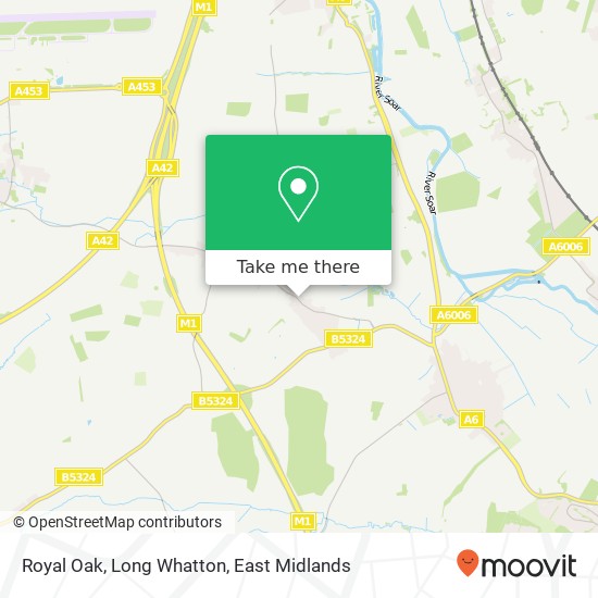 Royal Oak, Long Whatton map