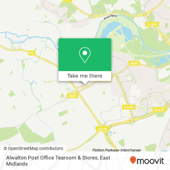 Alwalton Post Office Tearoom & Stores map