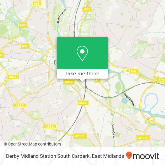 Derby Midland Station South Carpark map