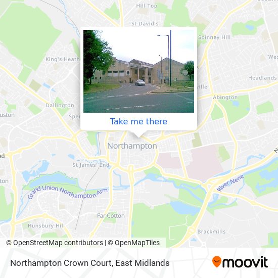 Northampton Crown Court map