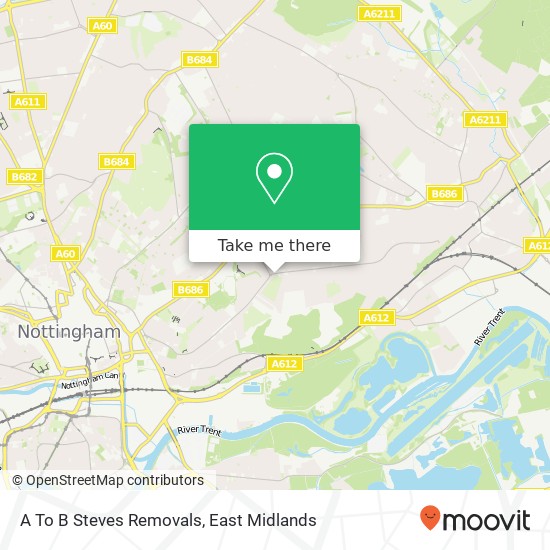 A To B Steves Removals map