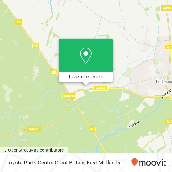 Toyota Parts Centre Great Britain map