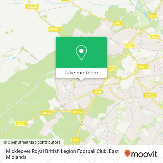Mickleover Royal British Legion Football Club map