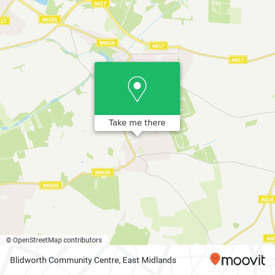 Blidworth Community Centre map