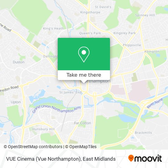 VUE Cinema (Vue Northampton) map