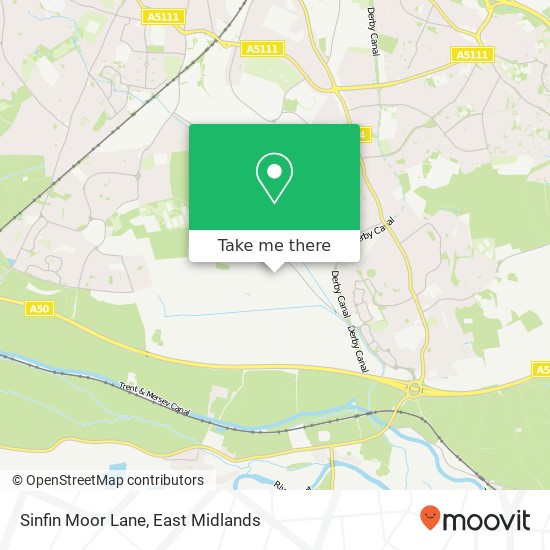 Sinfin Moor Lane map