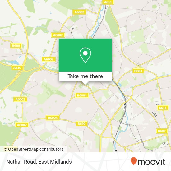 Nuthall Road map