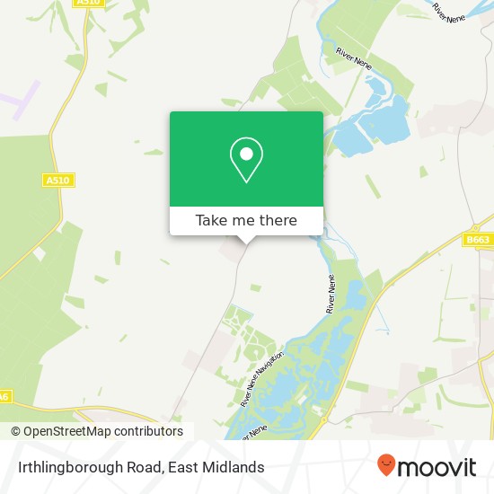 Irthlingborough Road map