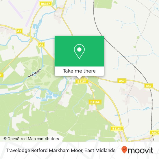 Travelodge Retford Markham Moor map