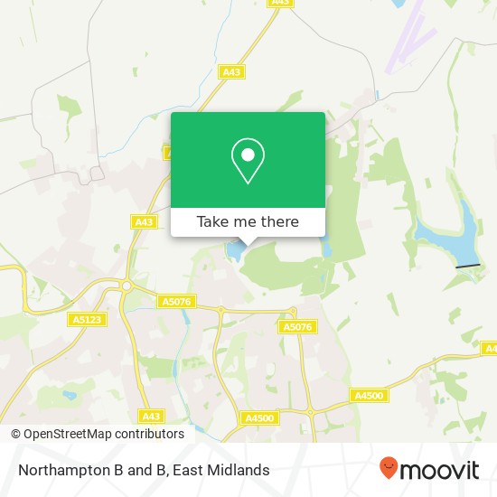 Northampton B and B map
