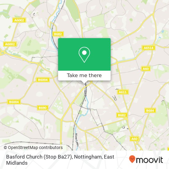 Basford Church (Stop Ba27), Nottingham map