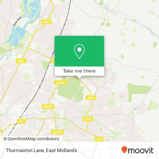 Thurmaston Lane map