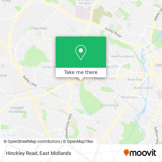 Hinckley Road map