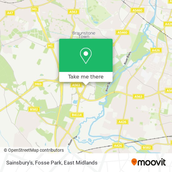 Sainsbury's, Fosse Park map